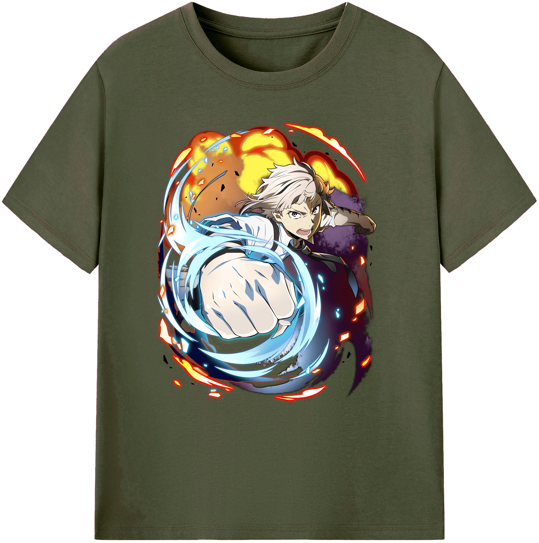 （画像用） 文豪ストレイドッグス Bungo Stray Dogs 綿100％ メンズ半袖Tシャツ｜肌触りやわらか＆通気性